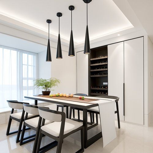 suspension LED Dimmable cylindre cône et tube - vue 2 sur 7