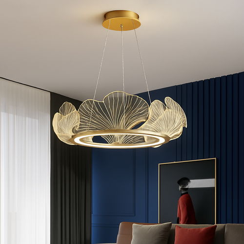 suspension led en acrylique design moderne décoratif - vue 2 sur 8