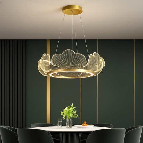 suspension led en acrylique design moderne décoratif - vue 4 sur 8
