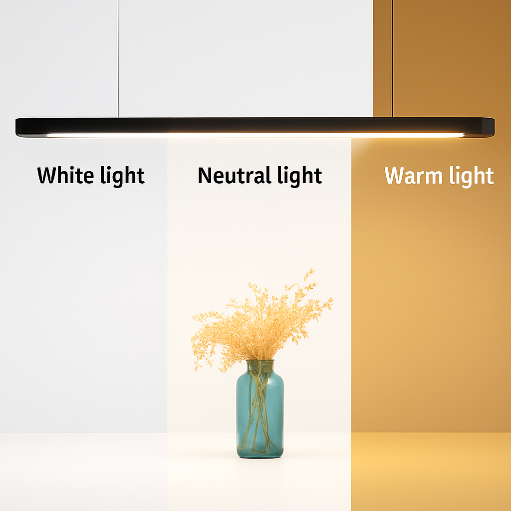 Suspension LED en bois au design nordique moderne ovale à longue bande - vue 4 sur 10