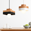 Suspension LED en bois (carré ou rond)