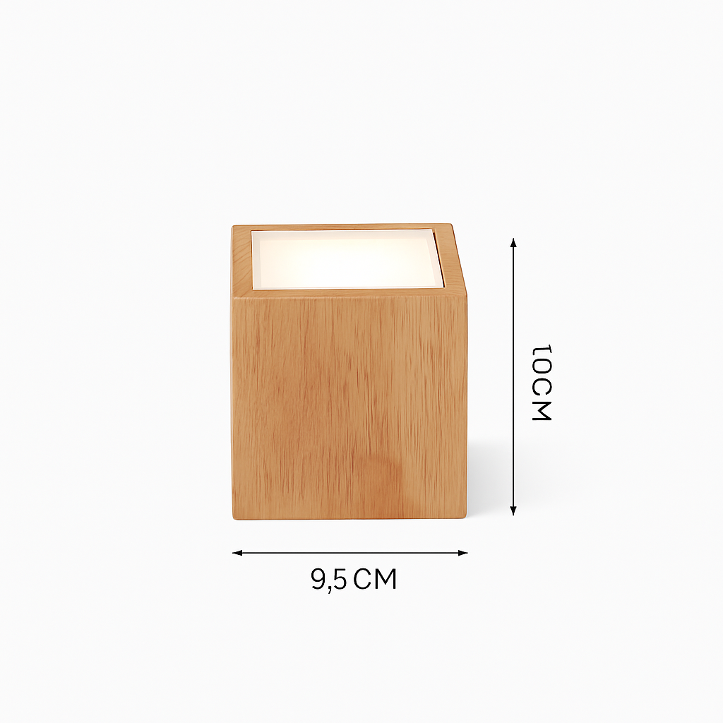 suspension LED en bois en forme de nid d'abeille créative et minimaliste