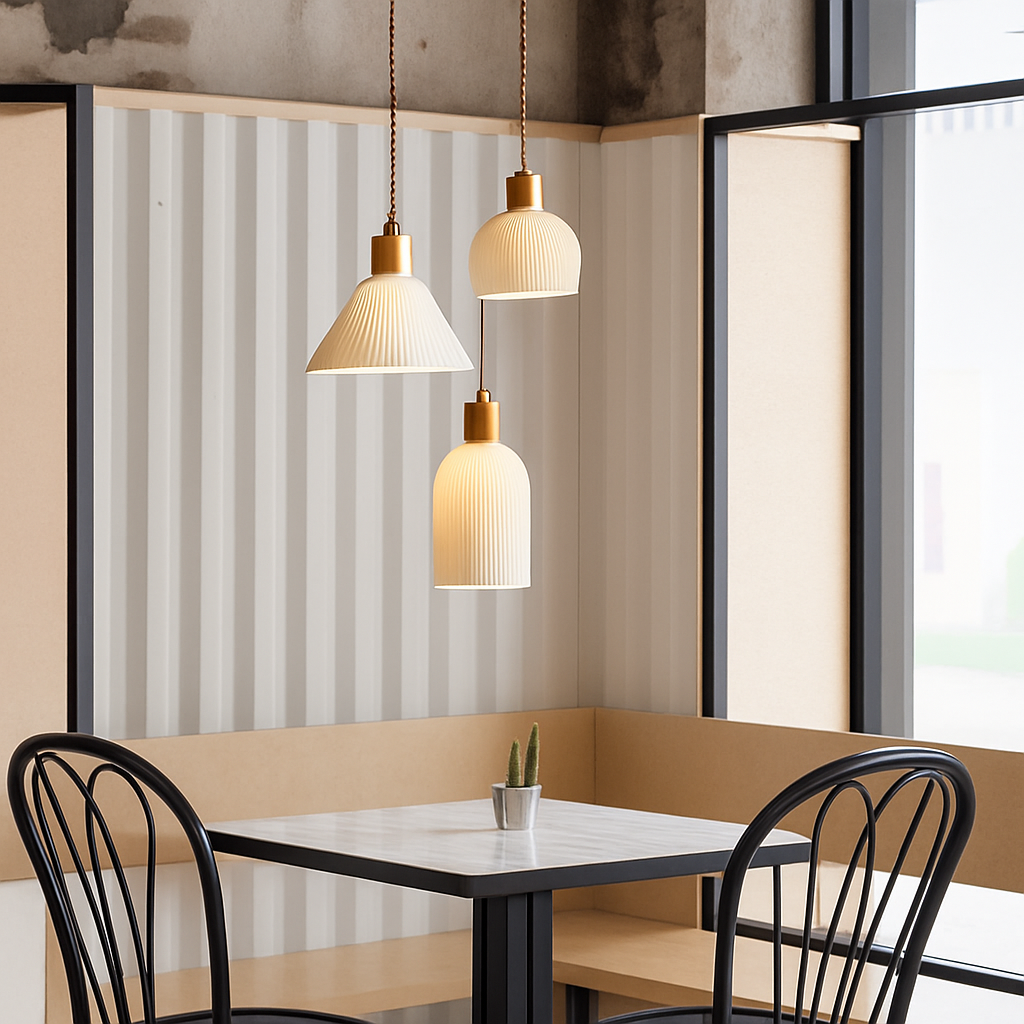 Suspension LED en céramique de plusieurs formes design - vue 4 sur 9