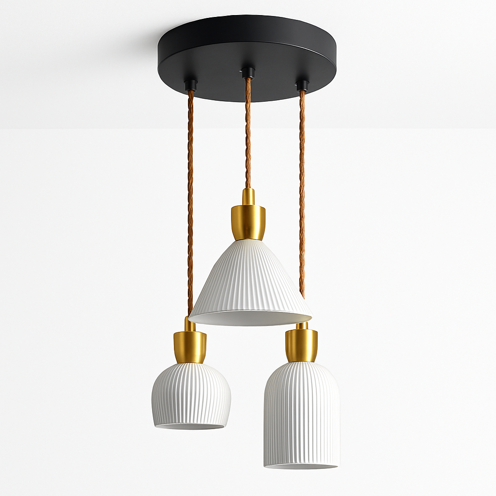 Suspension LED en céramique de plusieurs formes design - vue 8 sur 9