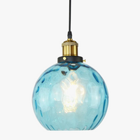 Suspension LED en forme de boule de verre au design moderne