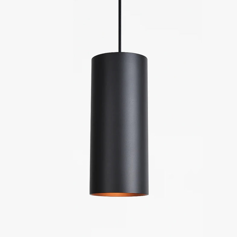 Suspension LED en forme de cylindre noir Vintage - vue 6 sur 6