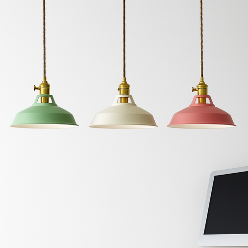 Suspension LED en métal coloré Loft - vue 3 sur 11