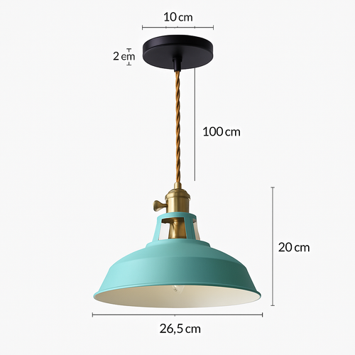 Suspension LED en métal coloré Loft - vue 12 sur 11
