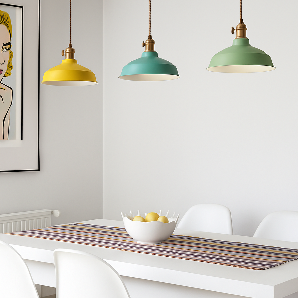 Suspension LED en métal coloré Loft - vue 5 sur 11
