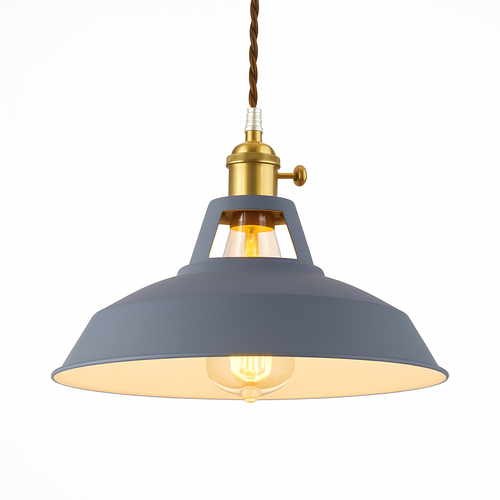 Suspension LED en métal coloré Loft - vue 7 sur 11