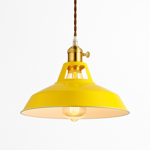 Suspension LED en métal coloré Loft - vue 8 sur 11