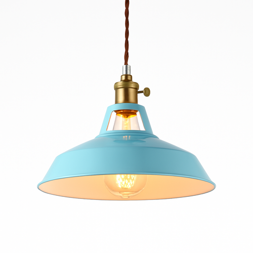 Suspension LED en métal coloré Loft - vue 10 sur 11