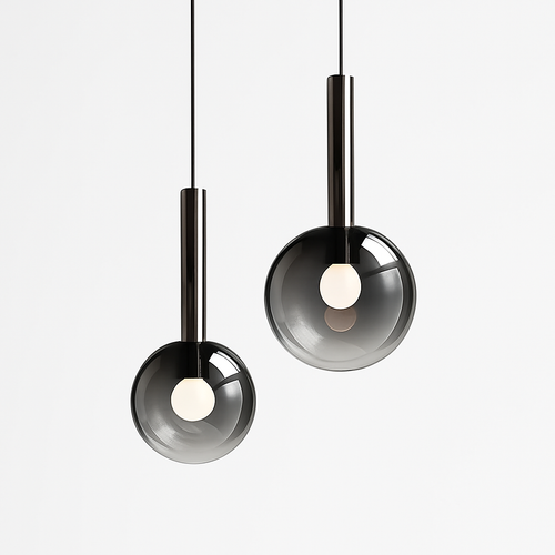 suspension led en métal et acrylique design nordique moderne - vue 7 sur 8