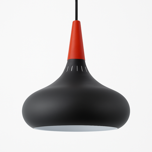 Suspension LED en métal et tige en bois Loft - vue 10 sur 13