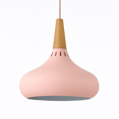 Suspension LED en métal et tige en bois Loft - vue 12 sur 13