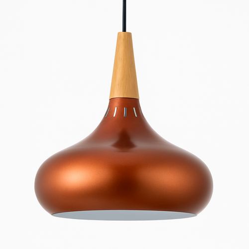 Suspension LED en métal et tige en bois Loft - vue 13 sur 13
