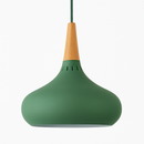 Suspension LED en métal et tige en bois Loft