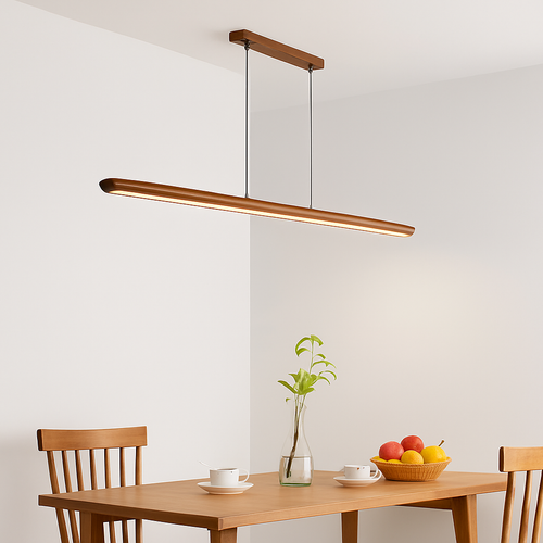 suspension LED en noyer noir tendance - vue 4 sur 15