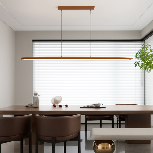 suspension LED en noyer noir tendance - vue 7 sur 15