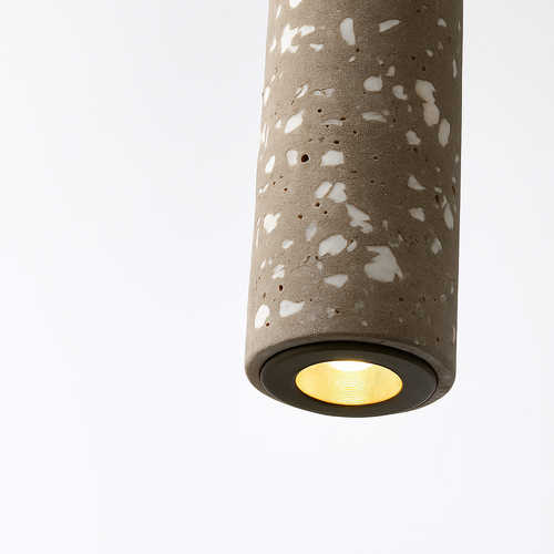 suspension led en pierre de ciment style industriel - vue 7 sur 14