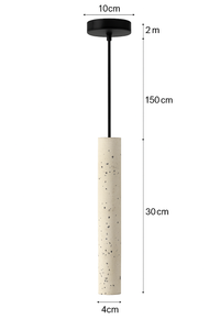 suspension led en pierre de ciment style industriel