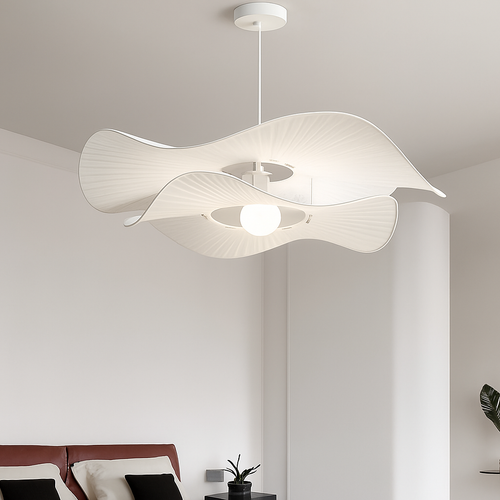 suspension LED en tissu style nordique idéale pour décoration intérieure - vue 2 sur 8