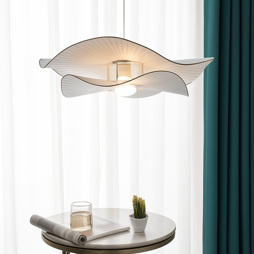 suspension LED en tissu style nordique idéale pour décoration intérieure - vue 4 sur 8