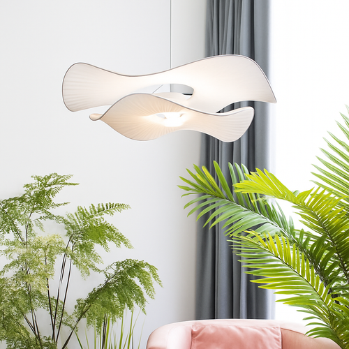 suspension LED en tissu style nordique idéale pour décoration intérieure - vue 5 sur 8