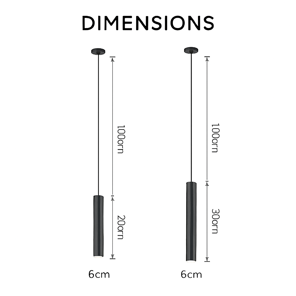 Suspension LED en tube cylindre - vue 7 sur 7