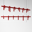 suspension led en tube en u design artistique réglable