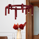 suspension led en tube en u design artistique réglable