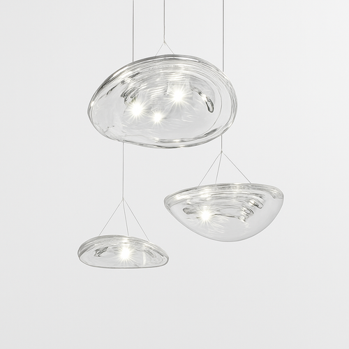 Suspension led en verre design nordic manta - vue 4 sur 20