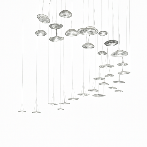 Suspension led en verre design nordic manta - vue 6 sur 20