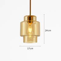 Suspension LED en verre design nordique luminaire décoratif d'intérieur