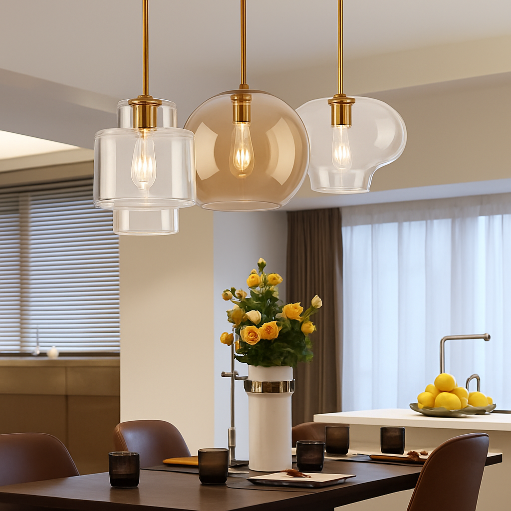 Suspension LED en verre design nordique luminaire décoratif d'intérieur - vue 3 sur 18