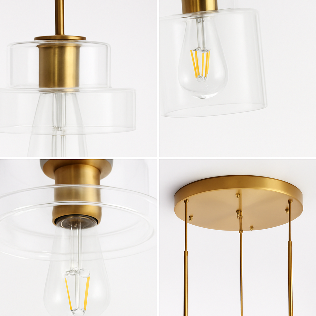 Suspension LED en verre design nordique luminaire décoratif d'intérieur - vue 10 sur 18