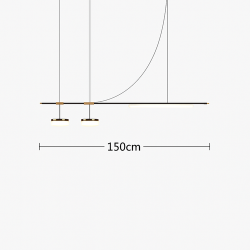 suspension à led linéaire design moderne pour décoration intérieure - vue 10 sur 9