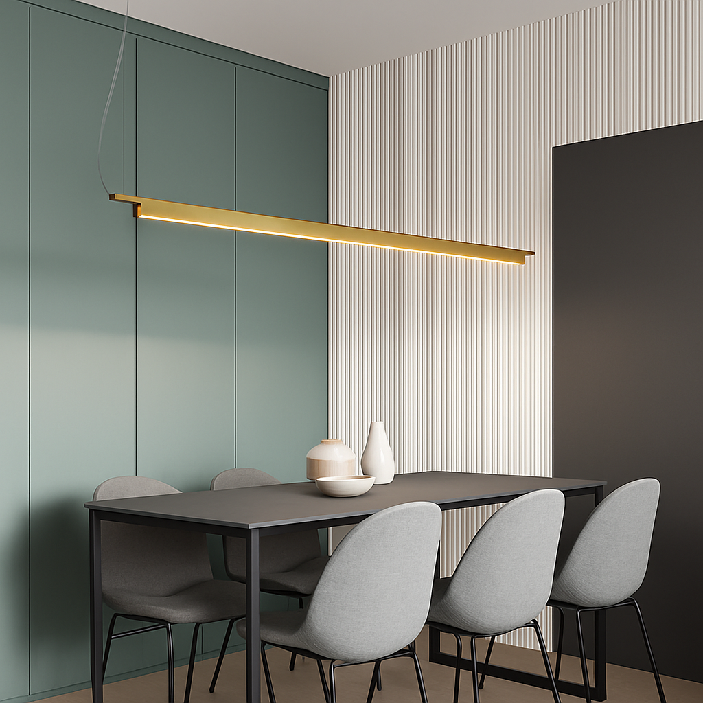 Suspension LED linéaire moderne de styliste - vue 4 sur 9