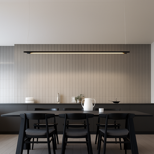 Suspension LED linéaire moderne de styliste - vue 5 sur 9
