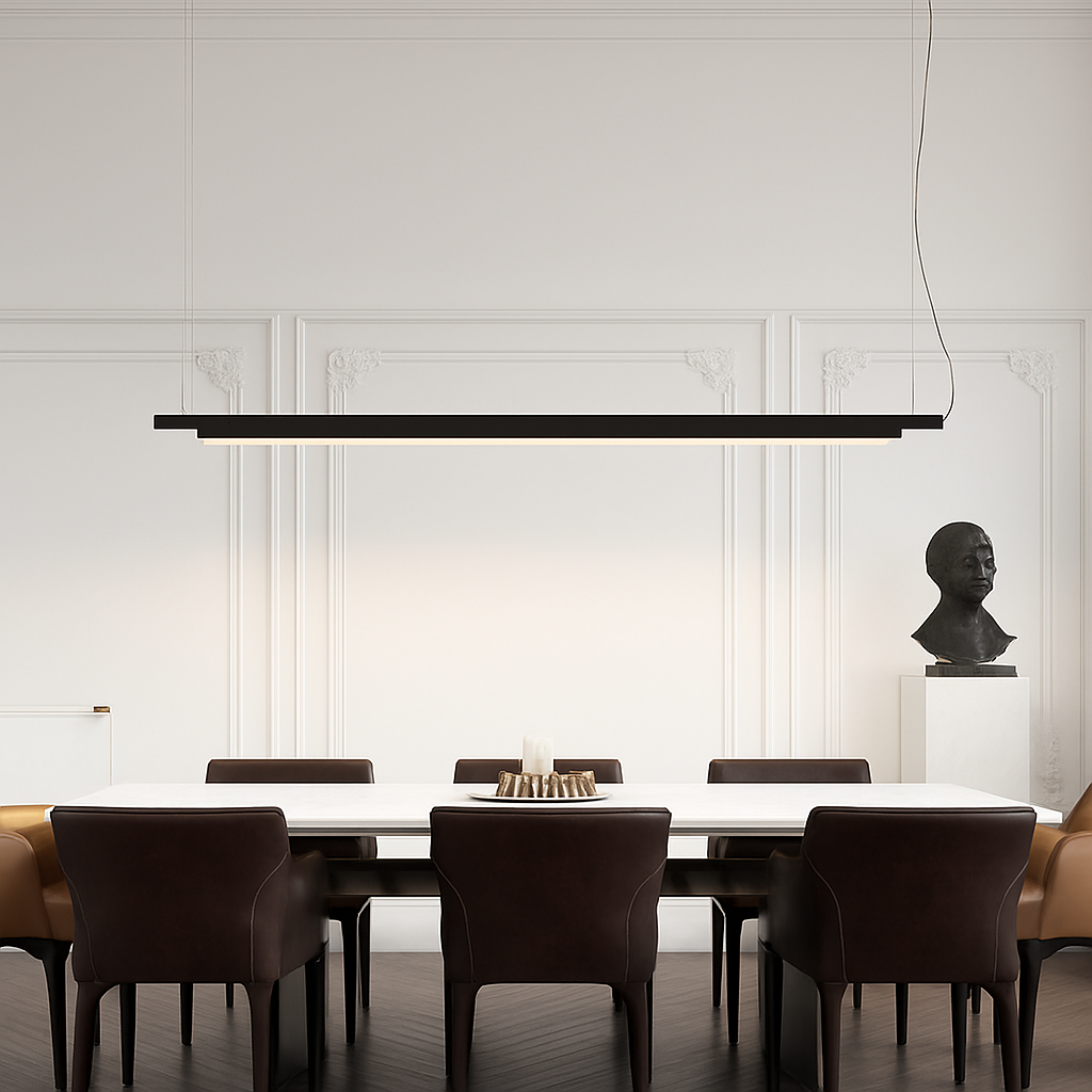 Suspension LED linéaire moderne de styliste - vue 6 sur 9