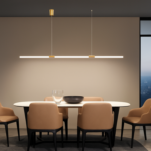 Suspension Led lumière cuisine éclairage lustres modernes pour salle à manger Table à manger suspension Led lampe Bronze Lustre App/télécommande - vue 4 sur 8