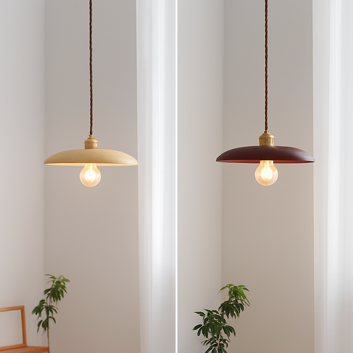 suspension led moderne en bois nordique loft - vue 3 sur 10