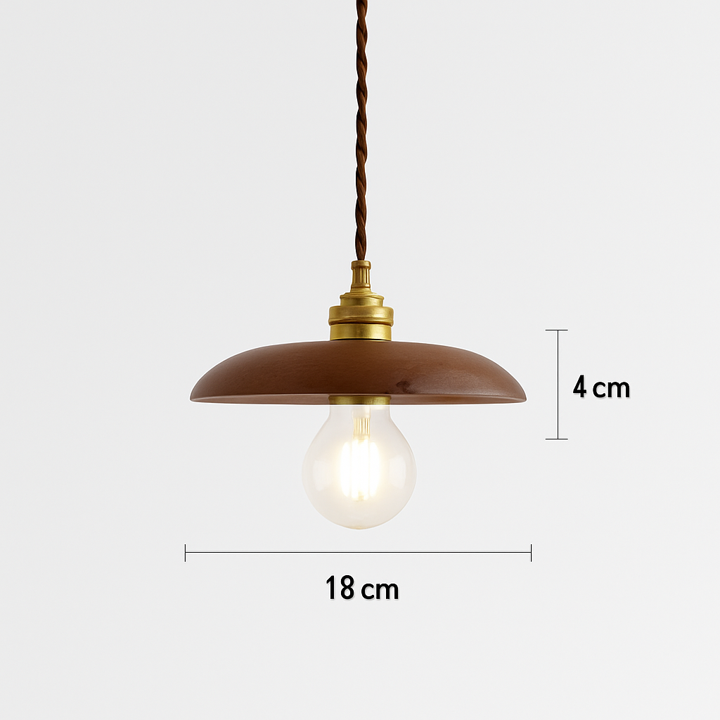 suspension led moderne en bois nordique loft - vue 7 sur 10