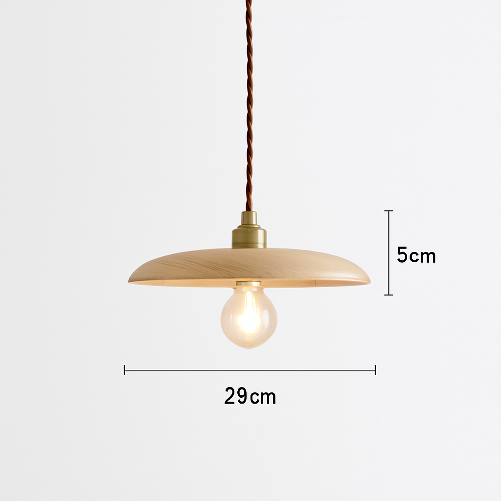 suspension led moderne en bois nordique loft - vue 10 sur 10