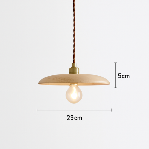 suspension led moderne en bois nordique loft - vue 11 sur 10
