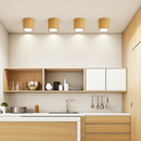 suspension led moderne en bois pour table de cuisine