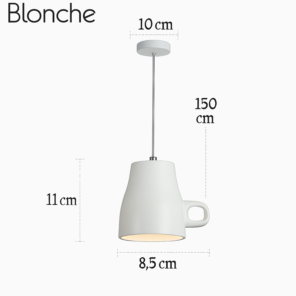 Suspension LED moderne en forme de tasse à caf renservée - vue 12 sur 24