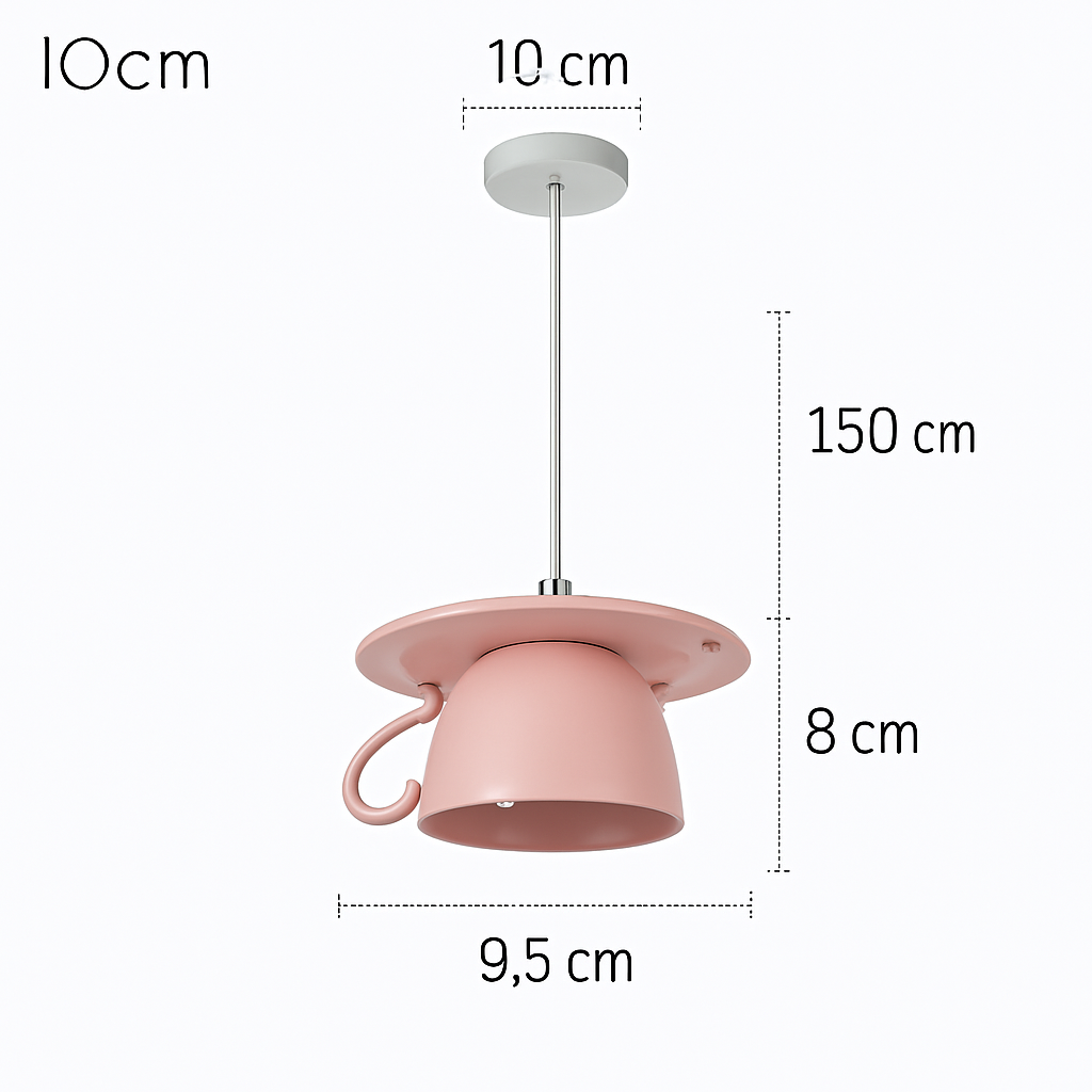Suspension LED moderne en forme de tasse à caf renservée - vue 15 sur 24