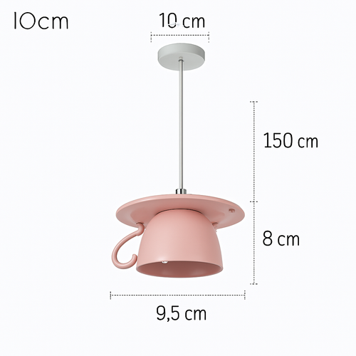 Suspension LED moderne en forme de tasse à caf renservée - vue 16 sur 24