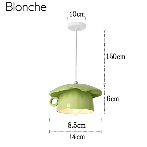 Suspension LED moderne en forme de tasse à caf renservée - vue 18 sur 24